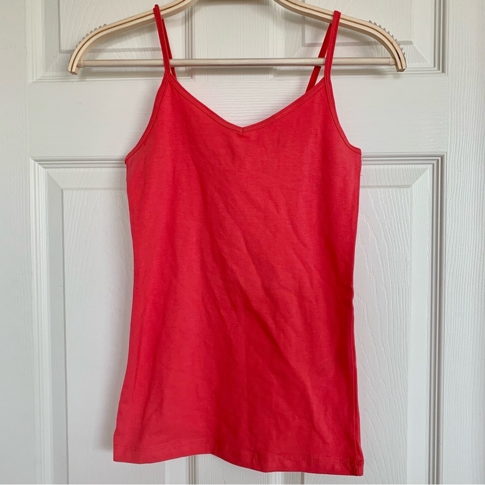 F21 Coral Red V-Neck Cami Camisole Top